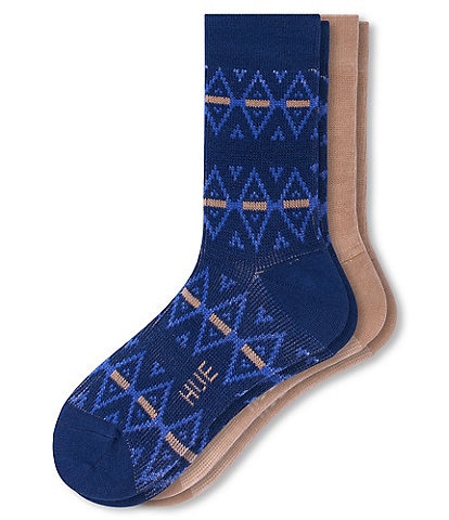 HUE Argyle Stripe Boot Crew Socks, 2-Pack
