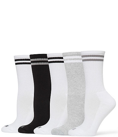 HUE Assorted Sport Crew Sock, 5 Pack