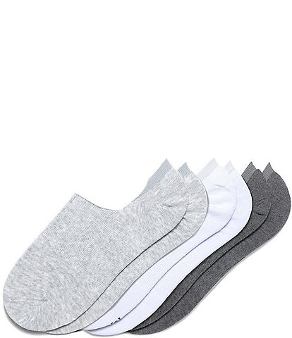 HUE Cotton Arch Hug No Show Socks, 3 Pack