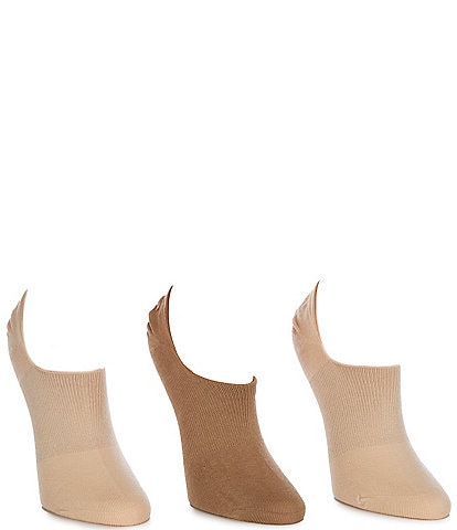 HUE Cotton Arch Hug No Show Socks, 3 Pack
