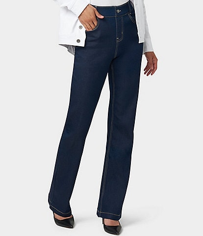 HUE High-Rise Bootcut Denim Jeggings