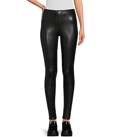 HUE Leatherette Jeans Mid Rise Full Length Leggings