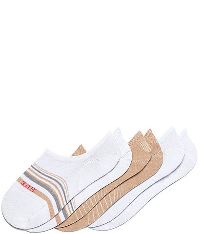 HUE Perfect Sneaker Liner Socks, 3 Pack Neutral