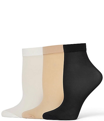 Hue Sheer Anklet Sock, 3 Pack