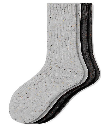 HUE Tweed Ribbed Crew Socks, 2-Pack