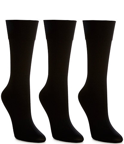 HUE Ultrasmooth Crew Socks, 3-Pack