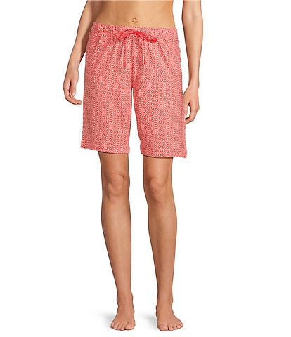 HUEtique Knit Patio Geo Bermuda Short