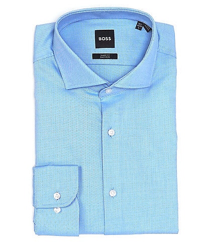 Hugo Boss Sharp-Fit -Easy Iron Spread Collar Twill Dress Shirt