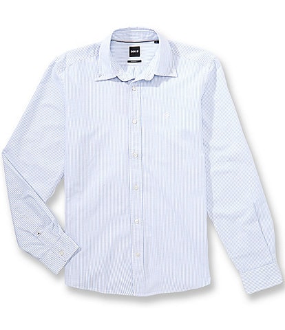 Hugo Boss BOSS Liam Stripe Long Sleeve Woven Shirt