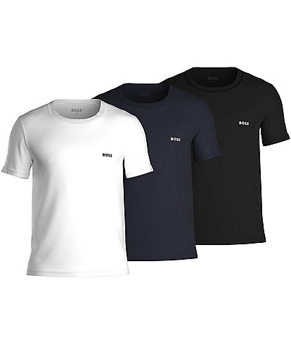 Hugo Boss Classic Fit Assorted Short Sleeve Crew Neck Undershirt 3-Pack