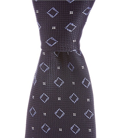 Hugo Boss Diamond Patterned Jacquard 2.95#double; Silk Tie