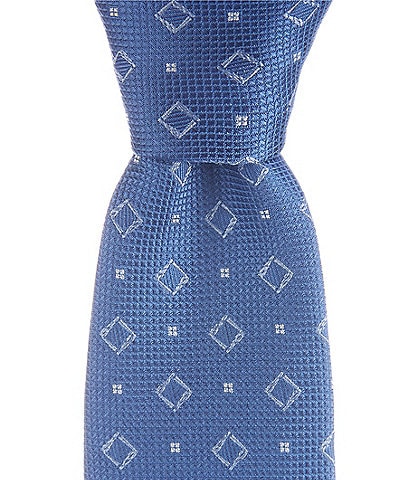 Hugo Boss Diamond Patterned Jacquard 2.95#double; Silk Tie