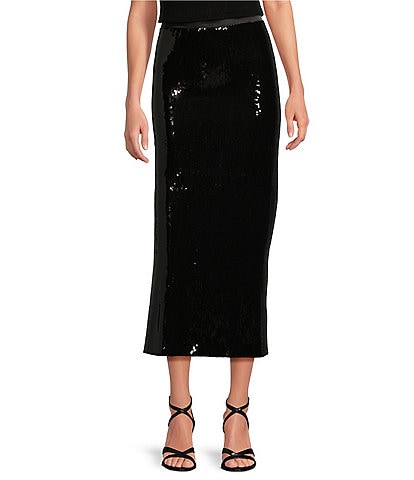 Hugo Boss Eluxia Woven Sequin Midi Skirt