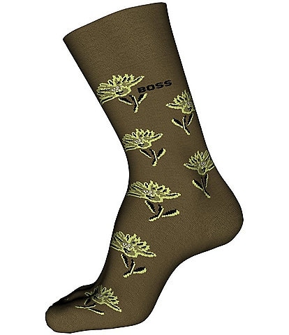 Hugo Boss Floral Crew Dress Socks