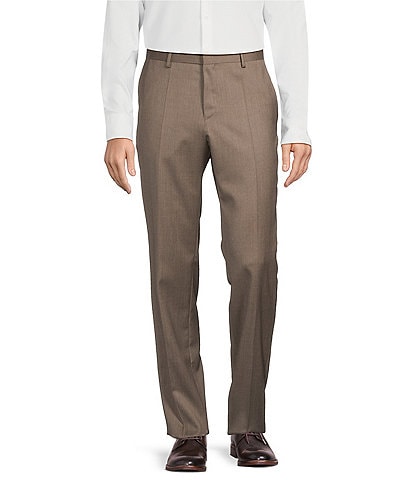 Hugo Boss Genius Slim Fit Flat Front Solid Dress Pants