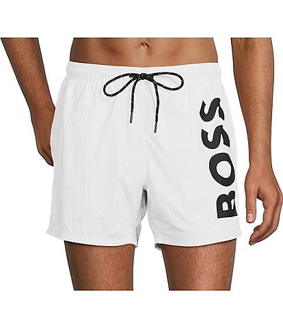 Hugo Boss Logo 5#double; Inseam Swim Trunks