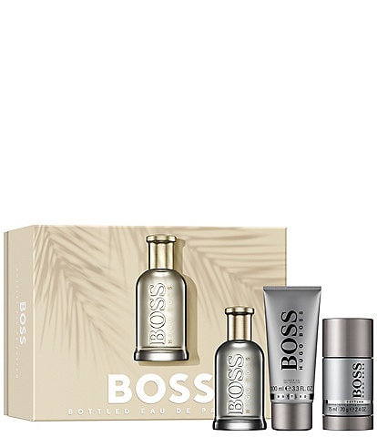 Hugo Boss Men's 3-Piece BOSS Bottled Eau de Parfum Spring Summer Gift Set
