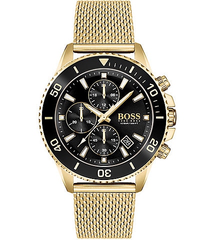 Hugo Boss Men's Admiral Mesh Strap Chronograph Bracelet Watch