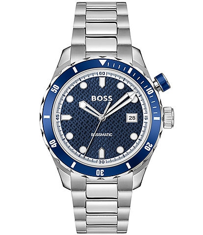 Hugo Boss Men's Bossmatic Mechanical Automatic Stainless Steel Bracelet Watch