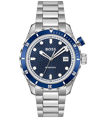 Hugo Boss Men's Bossmatic Mechanical Automatic Stainless Steel Bracelet Watch