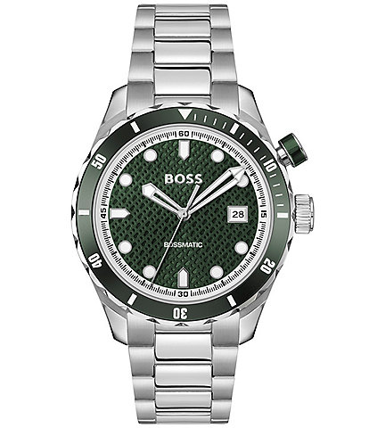 Hugo Boss Men's Bossmatic Mechanical Automatic Stainless Steel Bracelet Watch