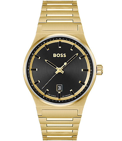 Hugo Boss Men's Candor Quartz Analog Gold Stainless Steel Bracelet Watch