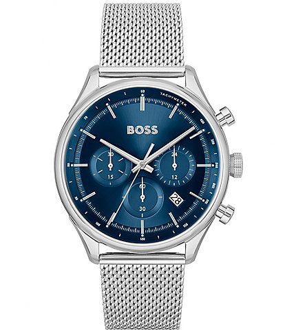Hugo Boss Men's Gregor Quartz Chronograph Stainless Steel Mesh Bracelet Watch
