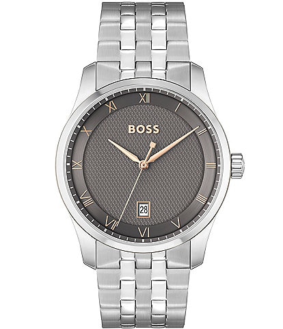 Hugo Boss Men's Principle Quartz Analog Stainless Steel Bracelet Watch