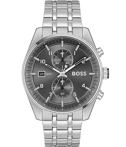 Hugo Boss Men's Skytraveller Quartz Chronograph Stainless Steel Bracelet Watch