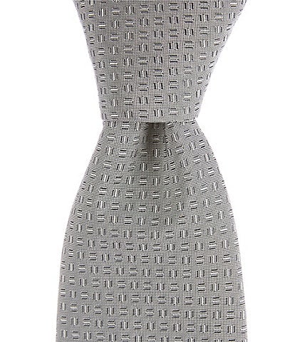 Hugo Boss Micro Pattern Jacquard 2.95#double; Silk Blend Tie