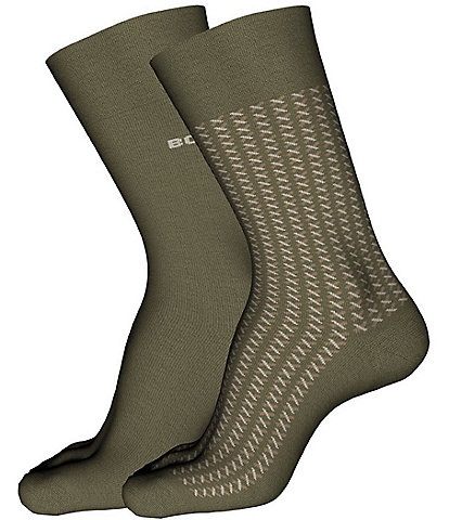 Hugo Boss Mini Allover Crew Socks 2-Pack