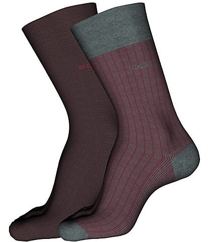 Hugo Boss Mini Design Crew Socks 2-Pack