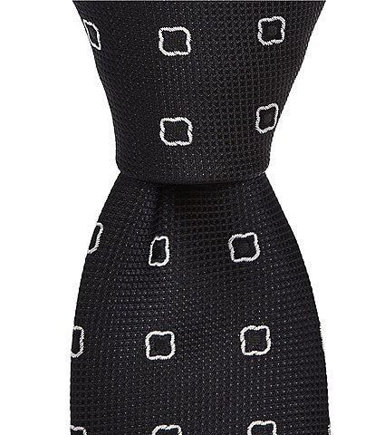 Hugo Boss Open Neat Patterned Jacquard 3#double; Silk Blend Tie