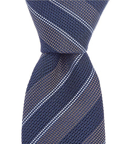 Hugo Boss Oxford Stripe 2.95#double; Silk Tie
