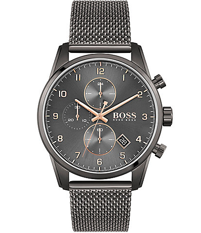 Hugo Boss Skyliner Grey Mesh Bracelet Watch