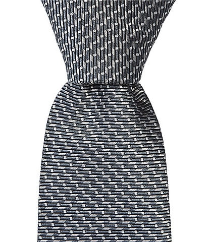 Hugo Boss Slate Jacquard Traditional Silk Tie