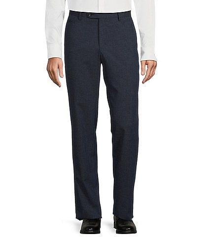 Hugo Boss Slim Fit Flat Front Melange Pattern Dress Pants