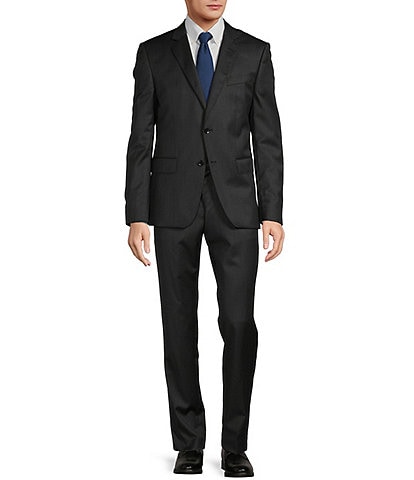 Hugo Boss Slim Fit Flat Front Solid Pattern 2-Piece Suit