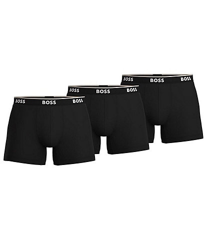 Lacoste Men's Lettered Waist Stretch Cotton Boxer Brief Boxers Long 3 x  Pack