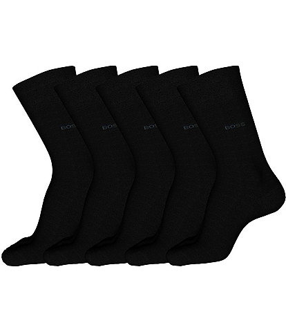 Hugo Boss Solid Crew Socks 5-Pack