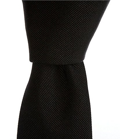 Hugo Boss Solid Jacquard 2.36#double; Silk Blend Tie