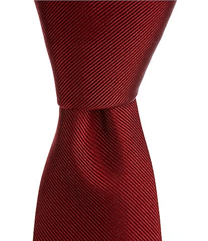 Hugo Boss Solid Jacquard 2.36#double; Silk Blend Tie