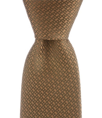 Hugo Boss Solid Textured Jacquard 2.95#double; Silk Tie