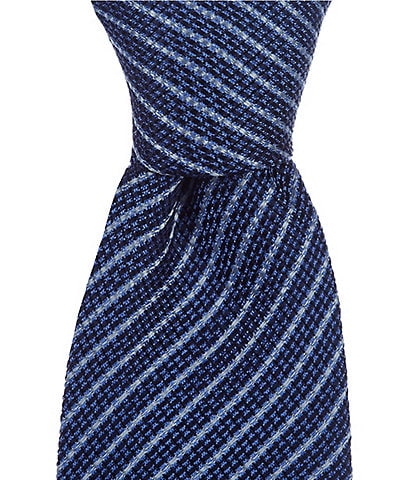 Hugo Boss Textured Stripe 2.95#double; Silk Tie