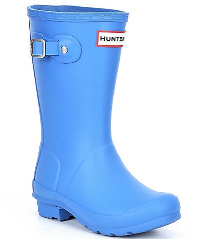 Hunter Kids' Original Matte Waterproof Buckle Strap Rain Boots (Youth)