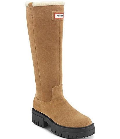 Hunter Women's Giania Insulated Waterproof Suede Tall Boots
