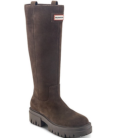 Hunter Women's Giania Waterproof Suede Tall Boots