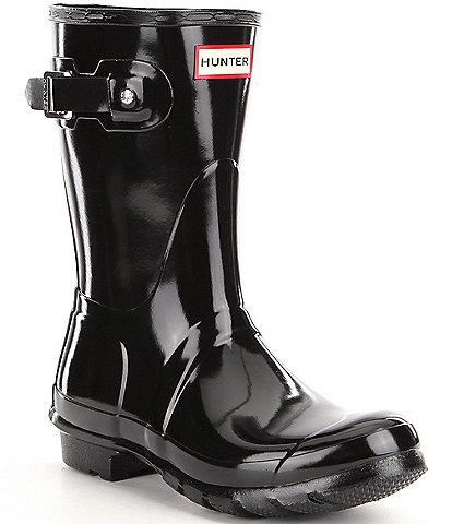 Hunter Women's Original Short Gloss Buckle Strap Rain Boots