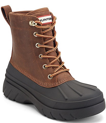 Hunter Women's Roam Lace Up Rain Duck Mid Calf Boots