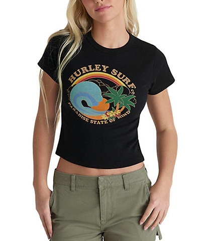 Hurley Ashbury Short Sleeve Baby Rib Knit T-Shirt